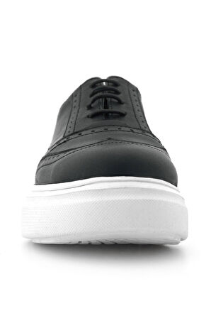 Rakerplus Hakiki Deri Siyah Hafif Taban Çocuk Oxford Klasik Ayakkabı