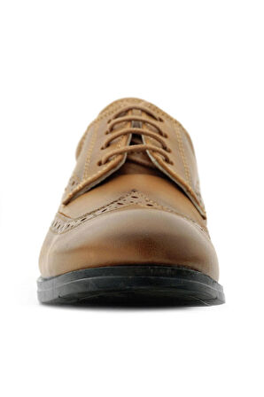 Rakerplus Titan Hakiki Deri Açık Taba Klasik Erkek Çocuk Ayakkabısı