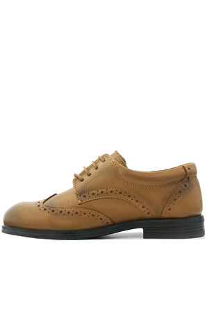 Rakerplus Titan Hakiki Deri Açık Taba Klasik Erkek Çocuk Ayakkabısı