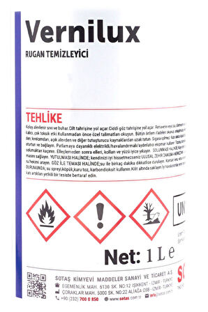 Duver Vernilux Profesyonel 1 Litre Rugan Temizleyici 