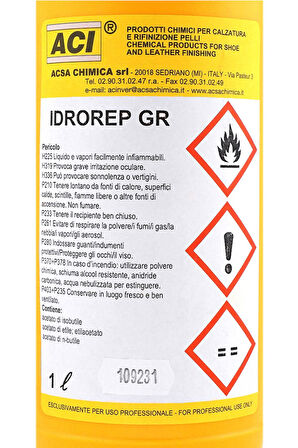 ACI IDROREP GR Profesyonel 1 Litre Su İtici ve Deri Yüzey Koruyucu