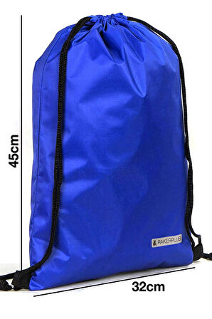 Rakerplus Saks Mavi 32x45 cm Su Geçirmez Büzgülü Krampon ve Spor Çantası
