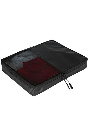 Büyük Boy 39x32x6 Siyah Valiz İçi Organizer Çanta