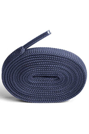 Mavi Gri 1 cm Kalınlığında 1 Çift Yassı Spor Ayakkabı Bağcığı