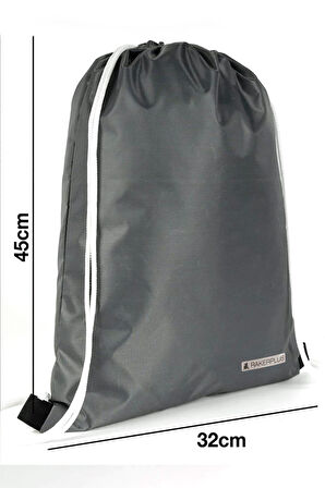 Rakerplus Antrasit 32x45 cm Su Geçirmez Büzgülü Krampon ve Spor Çantası