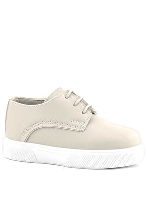 Rakerplus Derby Krem Cilt Yüksek Taban Çocuk Klasik Ayakkabı