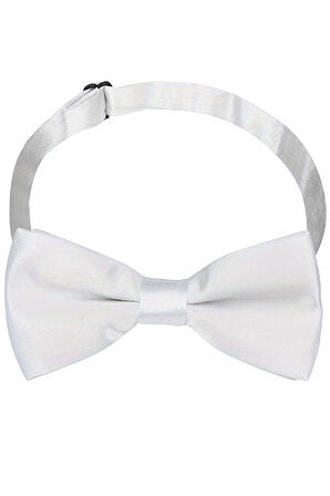 Beyaz Ayarlanabilir Saten Bebek ve Çocuk Papyonu