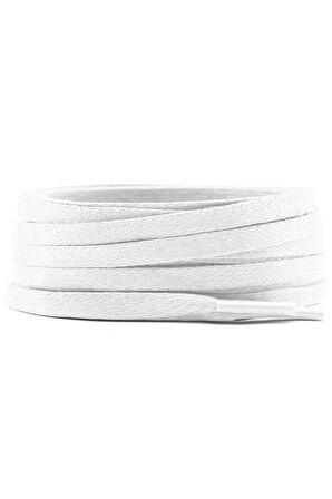 80 Cm Beyaz 0,5 MM Yassı Mumlu Ayakkabı Bağcığı