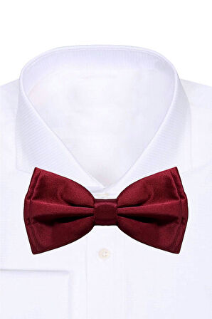 Bordo Ayarlanabilir Saten Çocuk ve Bebek Papyonu