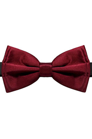 Bordo Ayarlanabilir Saten Çocuk ve Bebek Papyonu