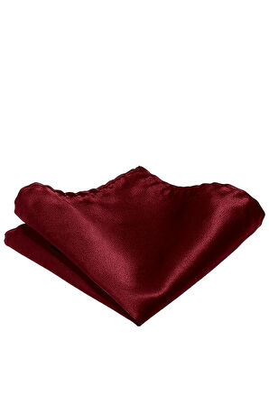 Bordo Ayarlanabilir Saten Çocuk Kravat ve Mendil Seti