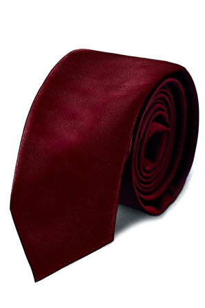 Bordo Ayarlanabilir Saten Çocuk Kravat