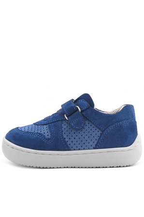Rakerplus Bob Hakiki Deri Mavi Barefoot Cırtlı Lastikli Bebek Sneaker Ayakkabı