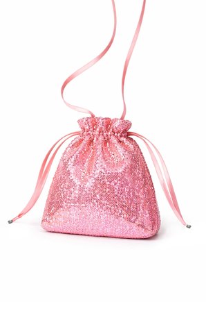 Pembe Işıltılı Payetli Kız Çocuk Mini Çanta