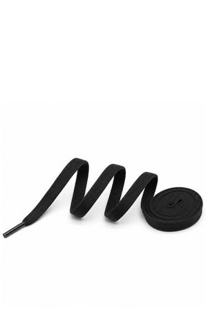 80 Cm Siyah 5 MM Yassı Mumlu Ayakkabı Bağcığı