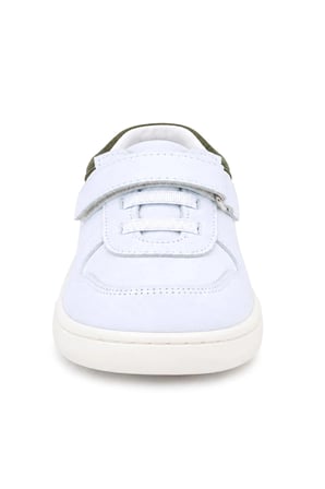 Rakerplus Bob Beyaz Nubuk Haki Hakiki Deri Bebek Sneaker Ayakkabı