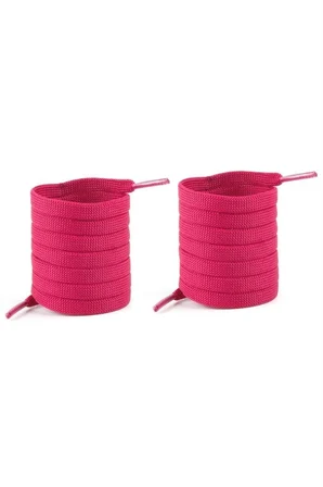 Fuşya Pembe 7 mm Kalınlığında 1 Çift Yassı Spor Ayakkabı Bağcığı