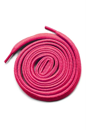 Fuşya Pembe 7 mm Kalınlığında 1 Çift Yassı Spor Ayakkabı Bağcığı