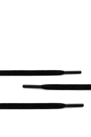70 Cm Siyah 5 MM Yassı Mumlu Ayakkabı Bağcığı