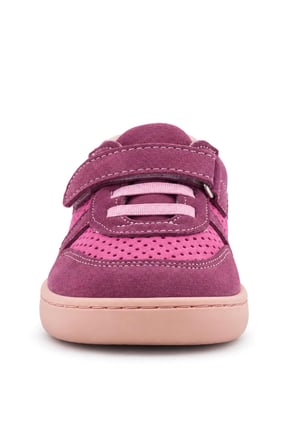 Rakerplus Bob Hakiki Deri Barefoot Cırtlı Lastikli Pembe Kız Bebek Sneakers Ayakkabı
