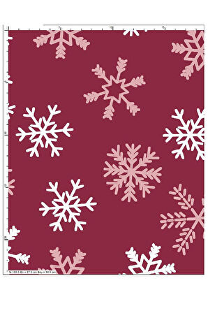 Kar Desenli TV Battaniyesi - Bordo - 85cm X 120cm