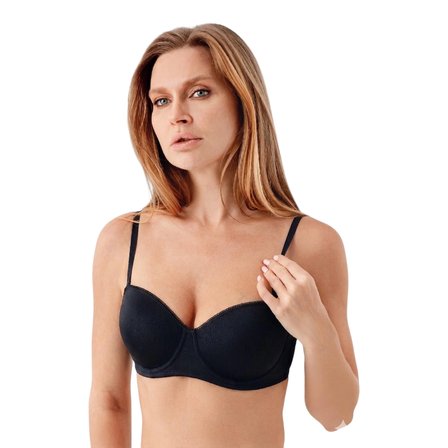 New Bra 7045-Kadın Desteksiz B Cup Dantelli Sütyen