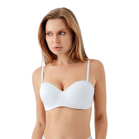New Bra 7045-Kadın Desteksiz B Cup Dantelli Sütyen
