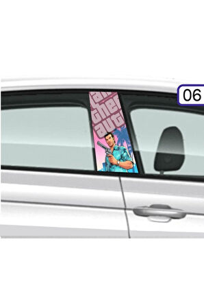 OTO AKSESUAR KAPI DİREK FOLYOSU MODEL:06 VİCE CİTY UV BASKI