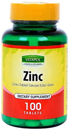 Vitapol Zinc Sulfate 15 Mg Çinko Sülfat 100 Tablet 