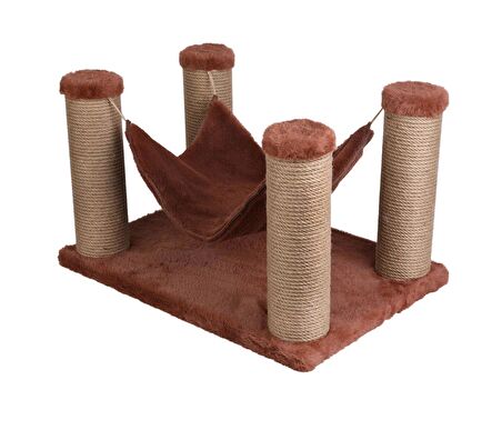 Dubex 39x59x34 cm Kedi Hamağı ve Tırmalama Platformu Tarçın