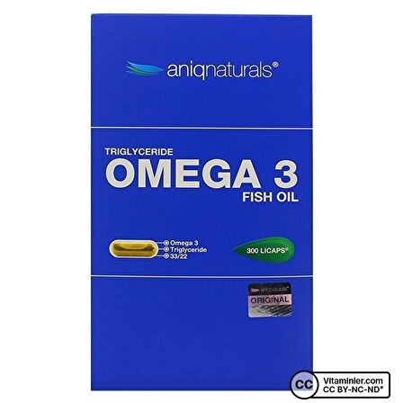 Aniqnaturals Omega 3 Balık Yağı 300 Kapsül - AROMASIZ