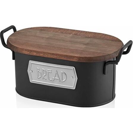The mia ekmeklik - ekmek saklama kutusu siyah 0503