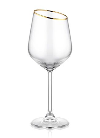 The Mia GNA0001 Gina Şarap Kadehi 6 Lı Set Gold
