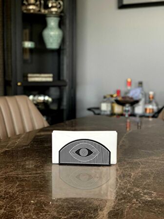 The Mia Peçetelik Siyah 16 x 8 Cm - Eye