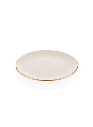 The Mia Basic Pasta Tabağı 6 Lı Set Krem - 19cm