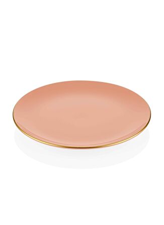 The Mia Basic Servis Tabağı 6 Lı Set Somon Pembe - 26cm