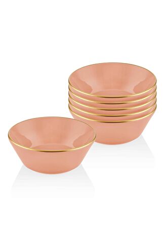 The Mia Basic Kase 6 Lı Set Somon Pembe - 15 cm