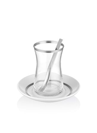 The mia modern çay kaşık - 6 lı çay kaşığı parlak gümüş ckb0098