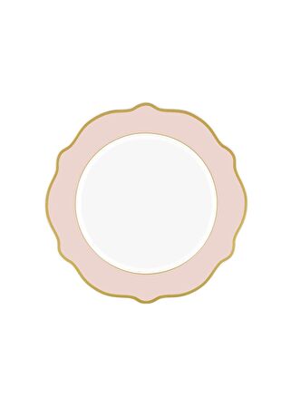The Mia Jaswely Pasta Tabağı 6 Parça Pembe 21 Cm