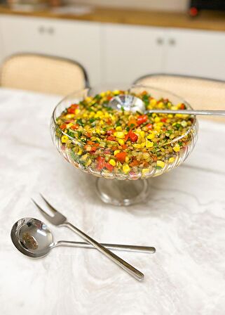 The Mia Servis Seti Gümüş 5 Parça