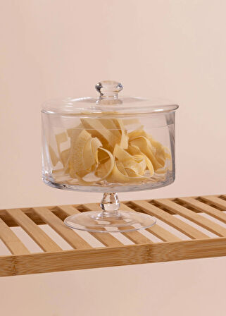 The Mia Ayaklı Cam Saklama Kabı 20 Cm