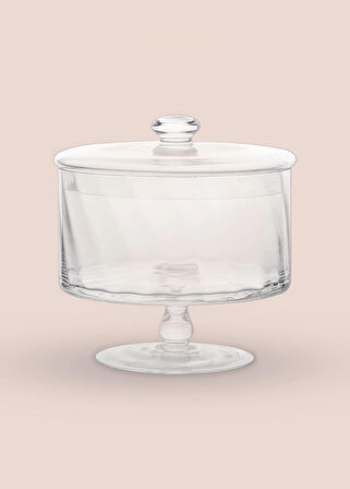 The Mia Ayaklı Cam Saklama Kabı 20 Cm