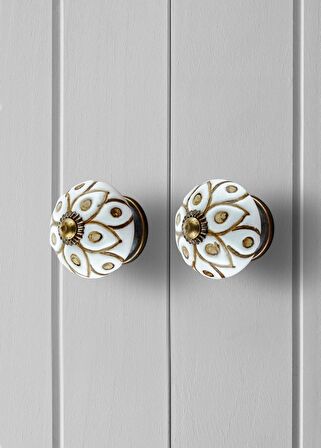 The Mia Seramik Çekmece ve Dolap Kulbu 2li Set