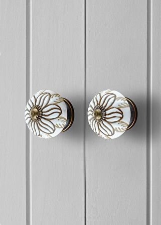 The Mia Seramik Çekmece ve Dolap Kulbu 2li Set