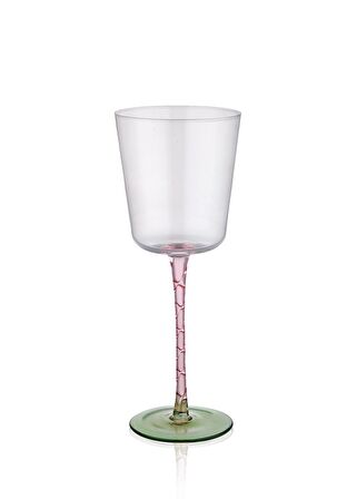 The Mia Pembe&Yeşil Kadeh 350 Ml-6'lı