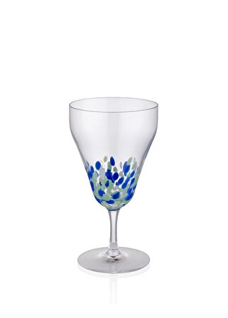 The Mia El Boyaması Mavi&Yeşil Kadeh 300 Ml-6'lı