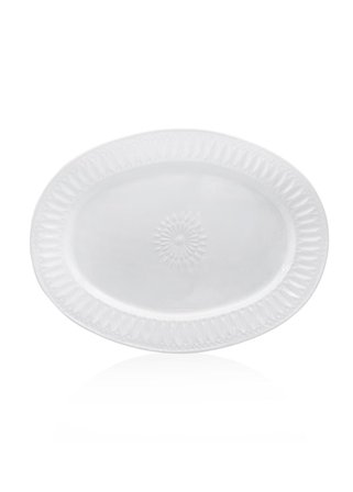 The Mia Grande Servis Tabağı Beyaz 41x31 cm