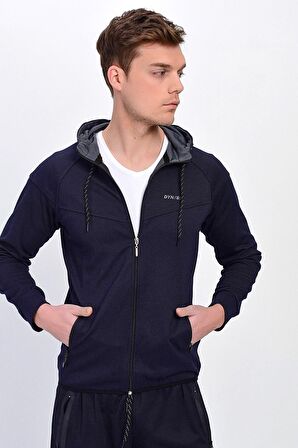 Dynamo Erkek Eşofman Üstü Kapüşonlu Fermuarlı Cepli Lacivert 152