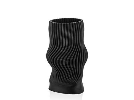 Lamedore Linear Siyah 3d Büyük Vazo 21x21x38 Cm