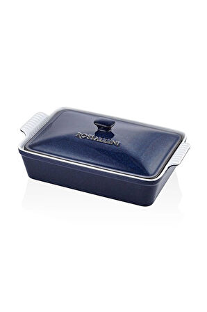 Rossalini Fırın Kabı Dikd. Kapaklı Mavi 38X23X8,5 Cm 1FK-4575LBL